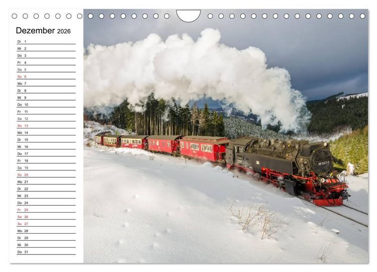 Produktbild: Schmalspurbahnen im Harz (Wandkalender 2026 DIN A4 quer), CALVENDO Monatskalender