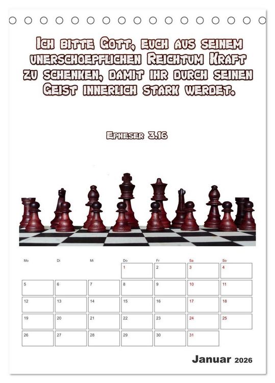 Produktbild: drei.sechzehn - Der Jesus Kalender (Tischkalender 2026 DIN A5 hoch), CALVENDO Monatskalender