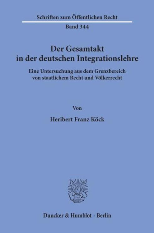 Produktbild: Der Gesamtakt in der deutschen Integrationslehre.