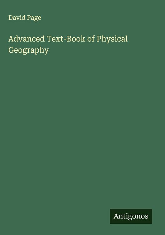 Produktbild: Advanced Text-Book of Physical Geography
