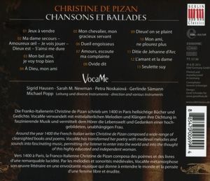 Produktbild: Christine De Pizan-Chansons Et Ballades