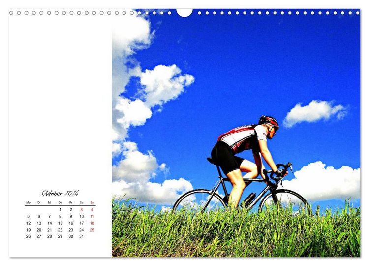 Produktbild: Fahrradtour. Radle dich frei und gesund! (Wandkalender 2026 DIN A3 quer), CALVENDO Monatskalender