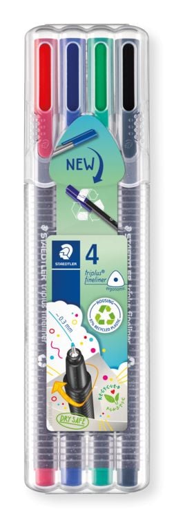 Produktbild: STAEDTLER triplus fineliner 334 Fineliner, 4er Set, 334 SB4