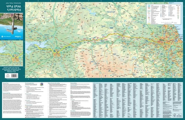 Produktbild: Hadrian's Wall Path National Trail Map