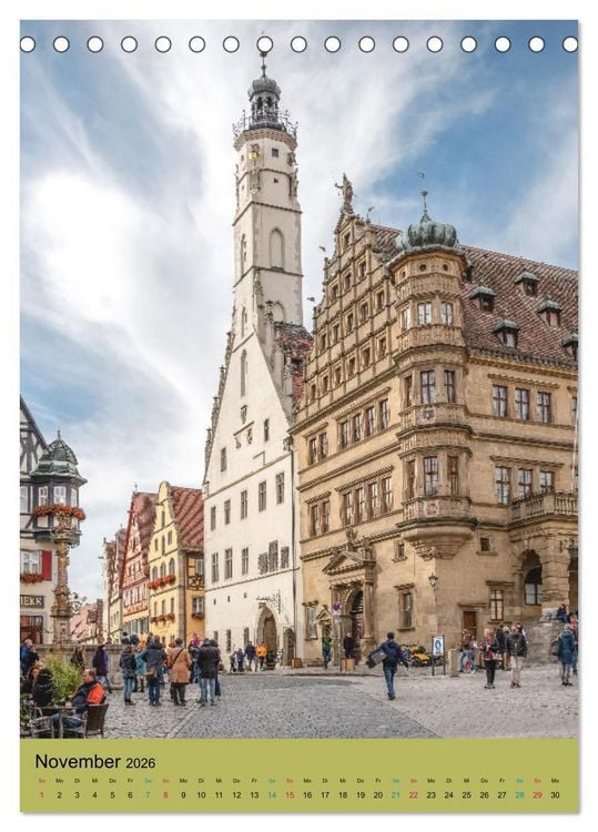 Produktbild: Rothenburg ob der Tauber (Tischkalender 2026 DIN A5 hoch), CALVENDO Monatskalender