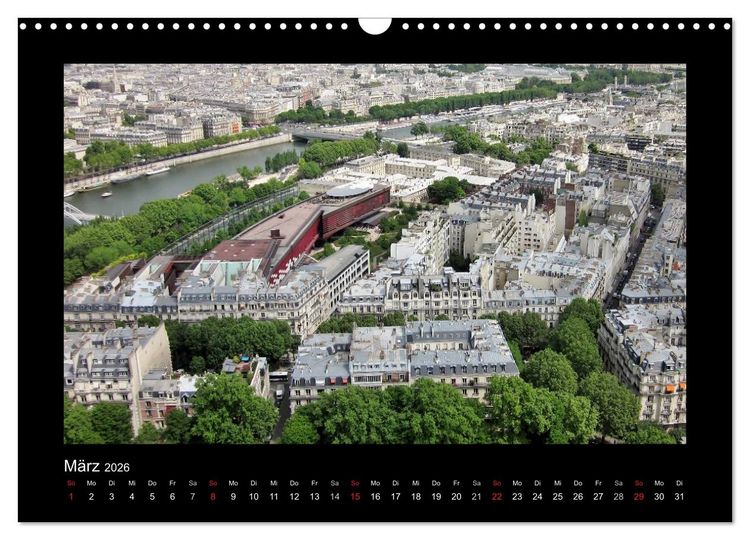 Produktbild: Paris von oben (Wandkalender 2026 DIN A3 quer), CALVENDO Monatskalender