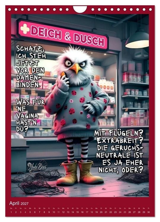 Produktbild: B&ouml;se M&ouml;wen - Moral ist ein Ger&uuml;cht (Wandkalender 2027 DIN A4 hoch), CALVENDO Monatskalender
