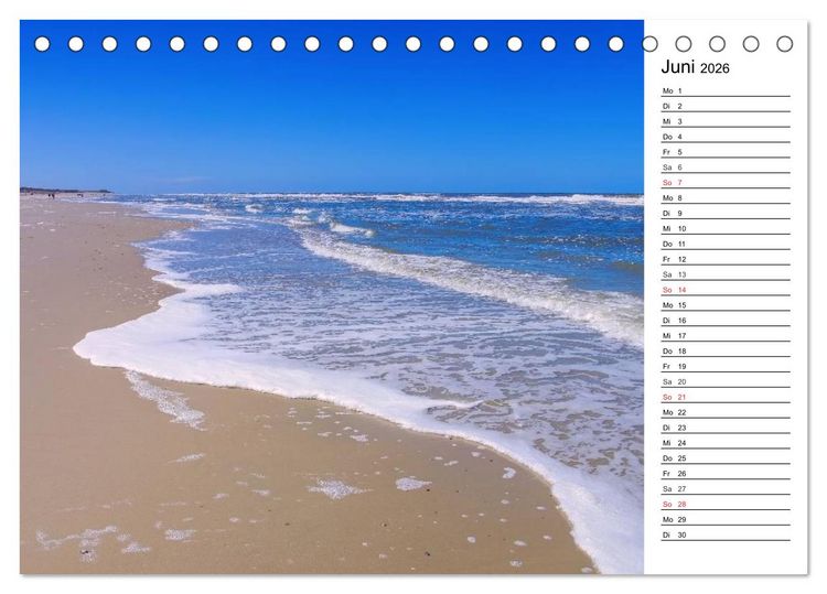 Produktbild: Langeoog - Sch&ouml;nste Insel Ostfrieslands (Tischkalender 2026 DIN A5 quer), CALVENDO Monatskalender