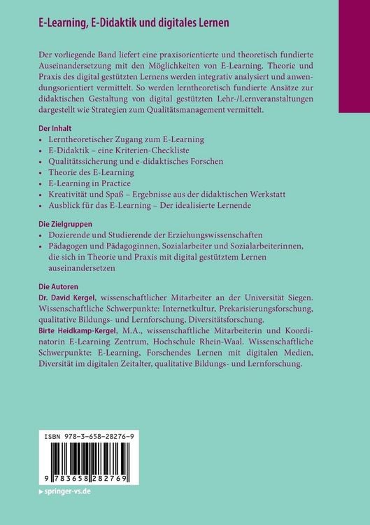 Produktbild: E-Learning, E-Didaktik und digitales Lernen