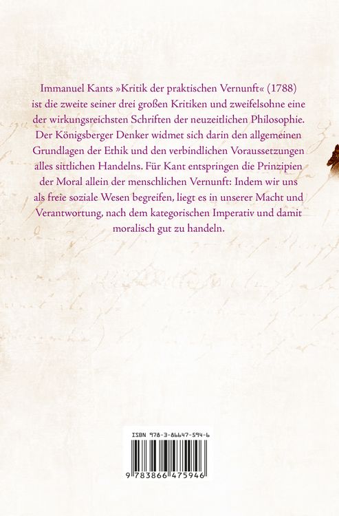 Produktbild: Kritik der praktischen Vernunft