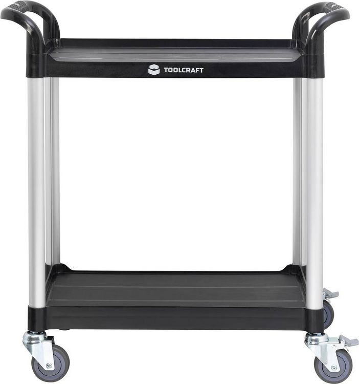 Produktbild: TOOLCRAFT 1296213 Servicewagen Herstellerfarbe: Schwarz, Silber