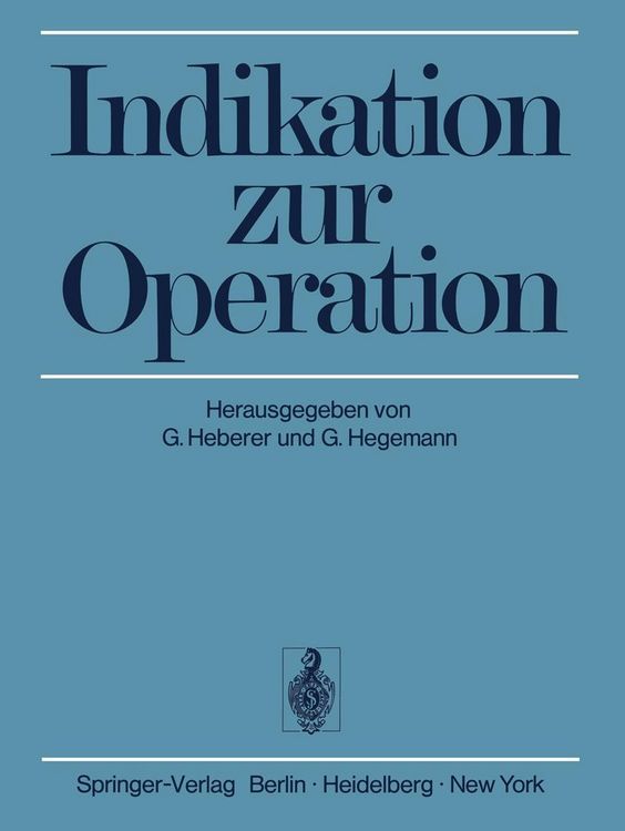 Produktbild: Indikation zur Operation