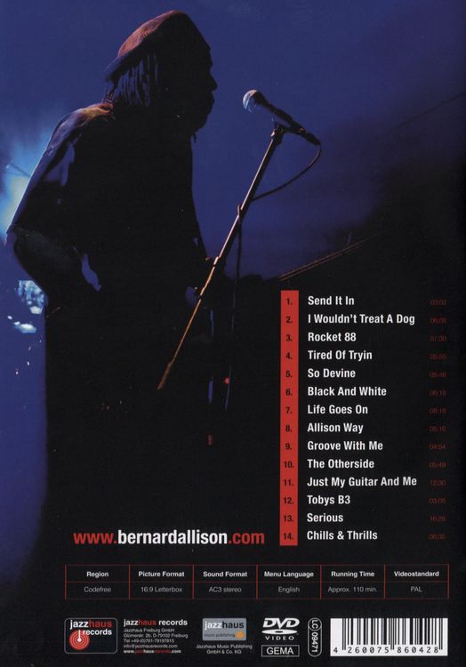 Produktbild: Bernard Allison - Live At The Jazzhaus