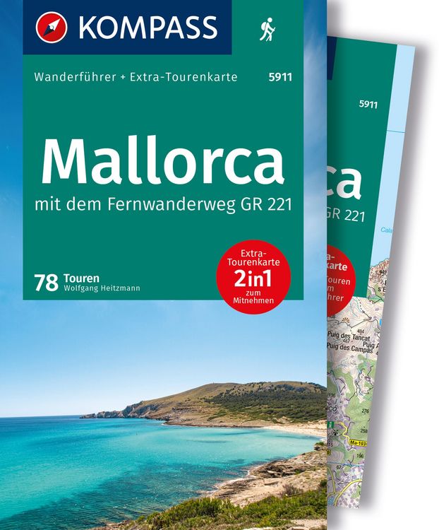 Produktbild: KOMPASS Wanderführer Mallorca, 78 Touren mit Extra-Tourenkarte