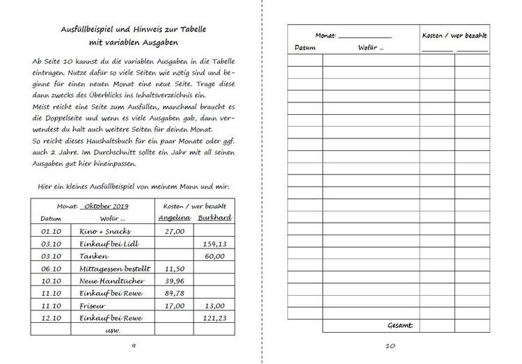Produktbild: Haushaltsbuch zum Eintragen der Ausgaben