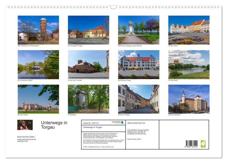 Produktbild: Unterwegs in Torgau (Wandkalender 2026 DIN A2 quer), CALVENDO Monatskalender