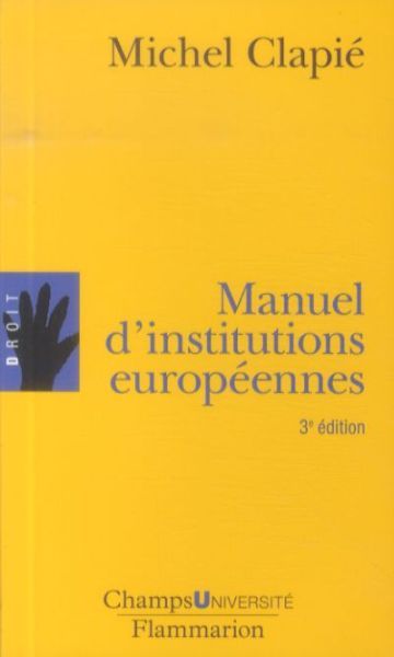 Produktbild: Manuel d'institutions europ&eacute;ennes