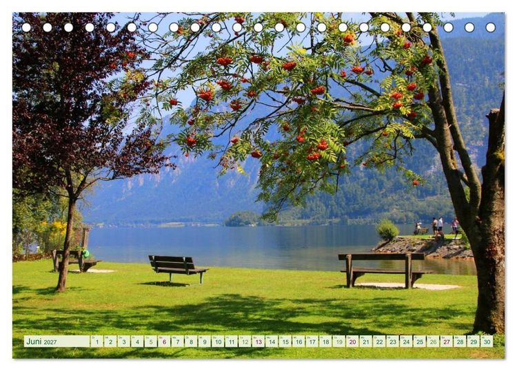 Produktbild: Hallstatt, Marktgemeinde am Hallst&auml;tter See (Tischkalender 2027 DIN A5 quer), CALVENDO Monatskalender