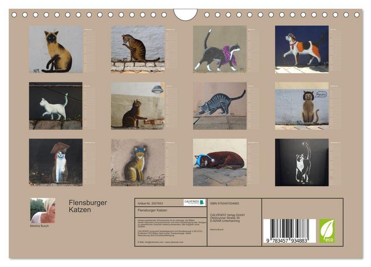 Produktbild: Flensburger Katzen (Wandkalender 2026 DIN A4 quer), CALVENDO Monatskalender