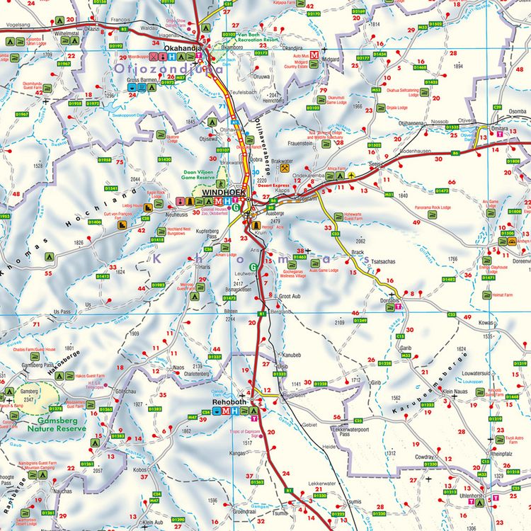 Produktbild: Namibia, Stra&szlig;enkarte 1:1.000.000, freytag & berndt