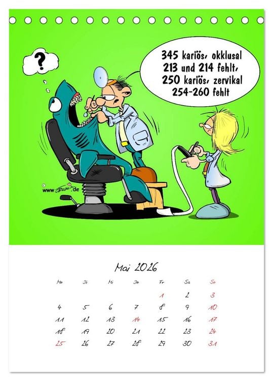 Produktbild: Trumix Cartoons - Gesundheit (Tischkalender 2026 DIN A5 hoch), CALVENDO Monatskalender