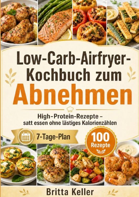 Produktbild: Low-Carb-Airfryer-Kochbuch zum Abnehmen