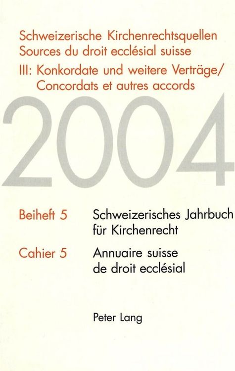 Produktbild: Schweizerische Kirchenrechtsquellen- Sources du droit eccl&eacute;sial suisse