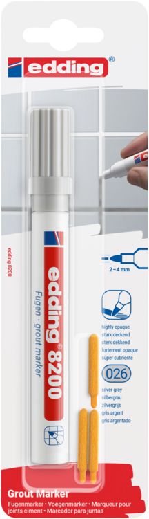 Produktbild: Edding 8200 4-8200-1-4026 Fugenmarker Silber-Grau 2 mm, 4mm