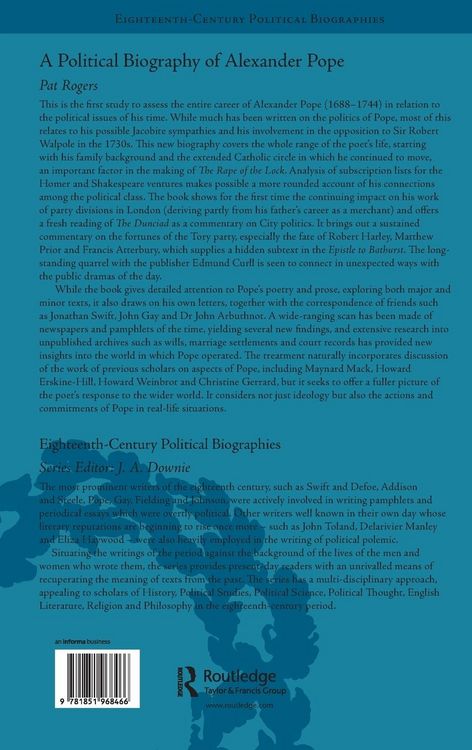 Produktbild: A Political Biography of Alexander Pope