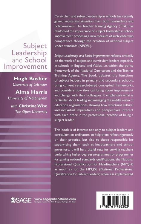 Produktbild: Subject Leadership and School Improvement
