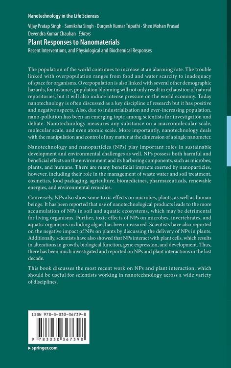 Produktbild: Plant Responses to Nanomaterials