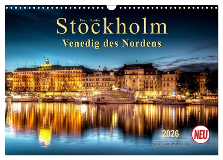 Produktbild: Stockholm - Venedig des Nordens (Wandkalender 2026 DIN A3 quer), CALVENDO Monatskalender