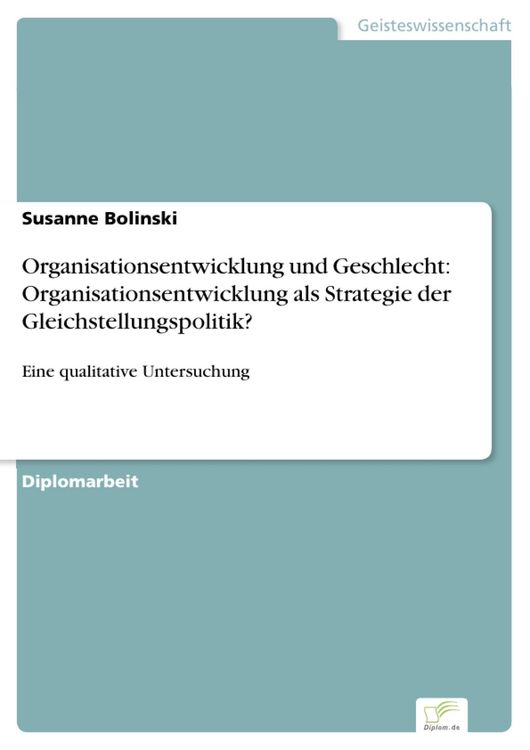 Produktbild: Organisationsentwicklung und Geschlecht: Organisationsentwicklung als Strategie der Gleichstellungspolitik?