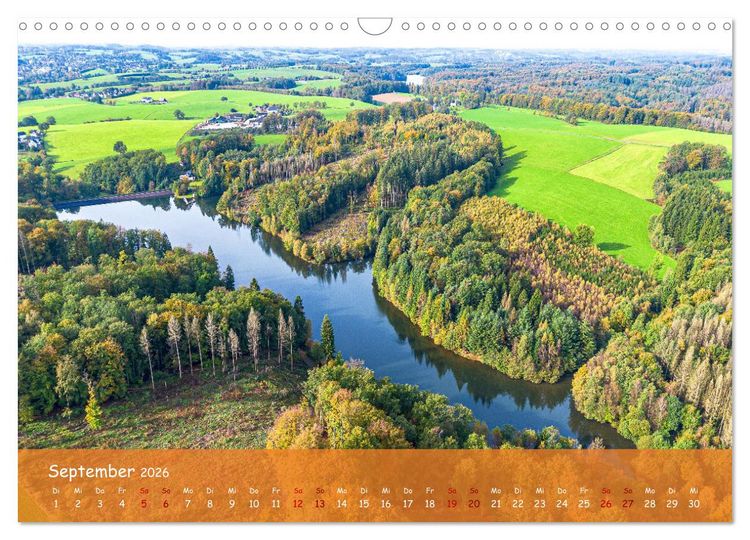 Produktbild: Talsperren der Wupper und ihrer Nebenfl&uuml;sse aus der Vogelperspektive (Wandkalender 2026 DIN A3 quer), CALVENDO Monatskalender