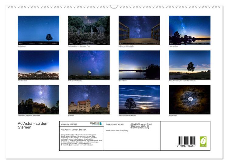Produktbild: Ad Astra - zu den Sternen (hochwertiger Premium Wandkalender 2026 DIN A2 quer), Kunstdruck in Hochglanz