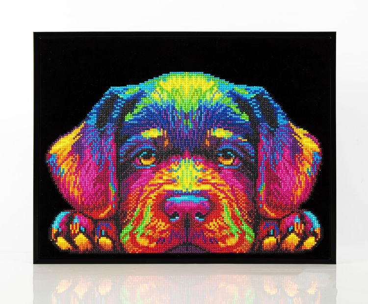 Produktbild: DIAMOND DOTZ - Diamond Painting Neon Hundewelpen