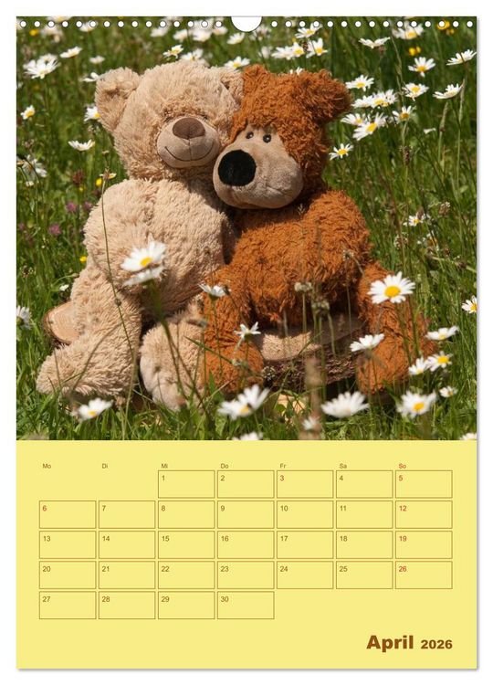 Produktbild: B&auml;renstarker Planer f&uuml;r das Jahr &ndash; Teddys (Wandkalender 2026 DIN A3 hoch), CALVENDO Monatskalender
