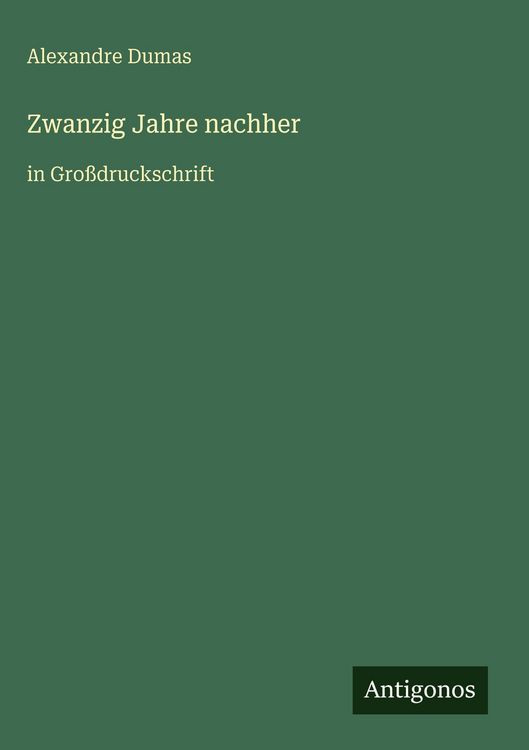 Produktbild: Zwanzig Jahre nachher