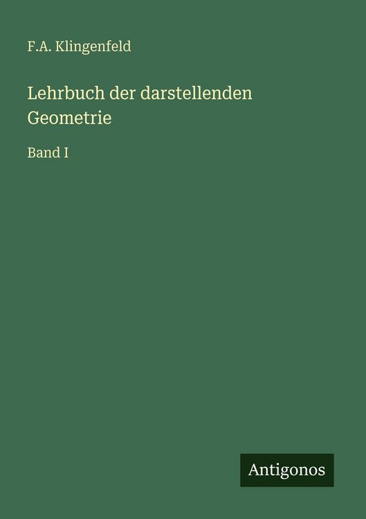 Produktbild: Lehrbuch der darstellenden Geometrie