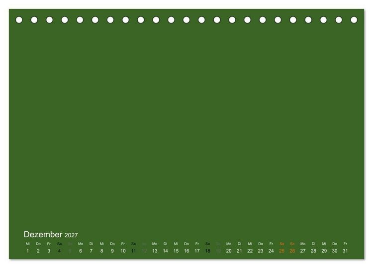 Produktbild: Bastelkalender - dunkel Gr&uuml;n (Tischkalender 2027 DIN A5 quer), CALVENDO Monatskalender