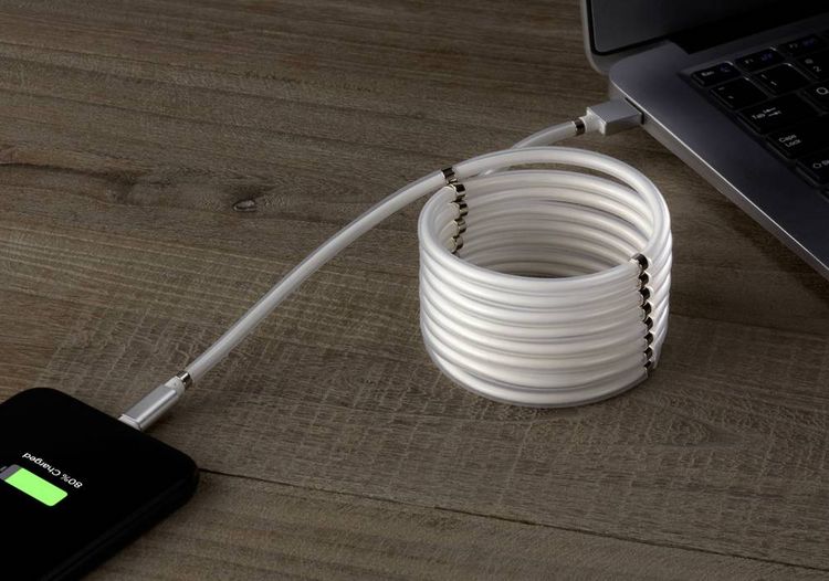 Produktbild: Renkforce USB-Kabel USB 2.0 USB-A Stecker, Apple Lightning Stecker 1.00m Wei&szlig; TO-6897012