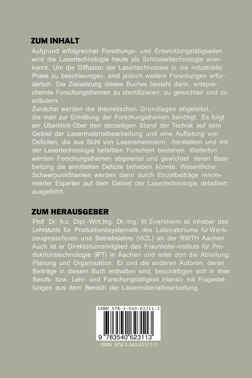 Produktbild: Lasergerechte Konstruktion und Fertigung