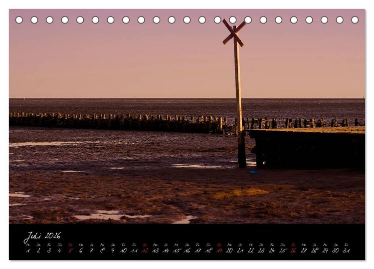 Produktbild: Friedrichskoog Buhnen und Salzwiesen (Tischkalender 2026 DIN A5 quer), CALVENDO Monatskalender