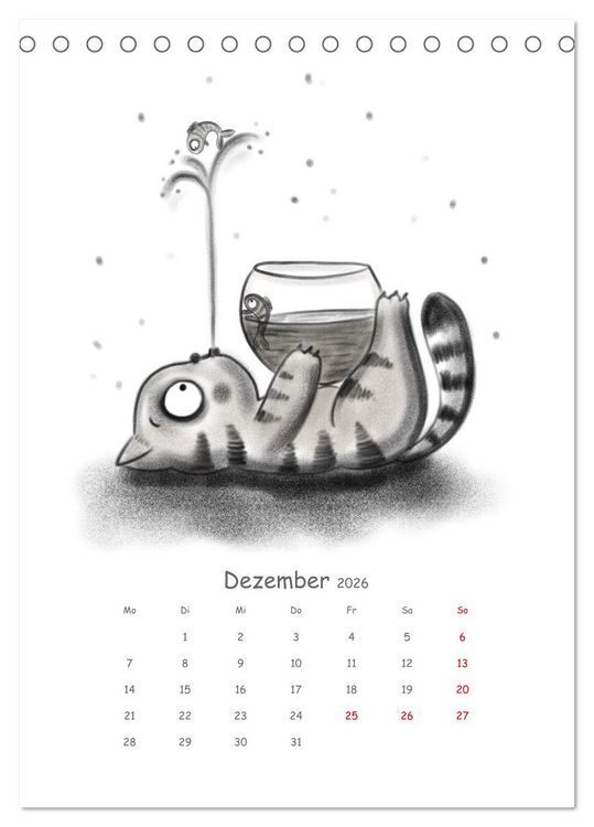 Produktbild: LEOPOLD DER DRITTE - Ein unglaublich liebenswerter Kater (Tischkalender 2026 DIN A5 hoch), CALVENDO Monatskalender