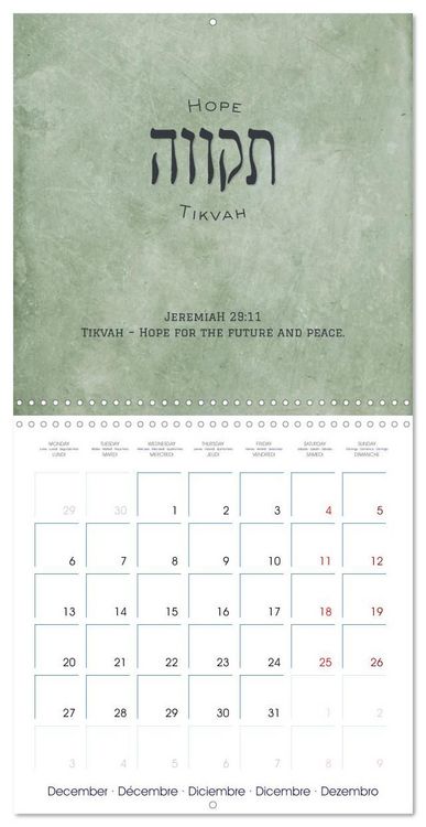 Produktbild: The Radiance of Hebrew Letters of Spirit and Light (Wall Calendar 2027 12 &times; 12 Inch) CALVENDO 12 Month Wall Calendar