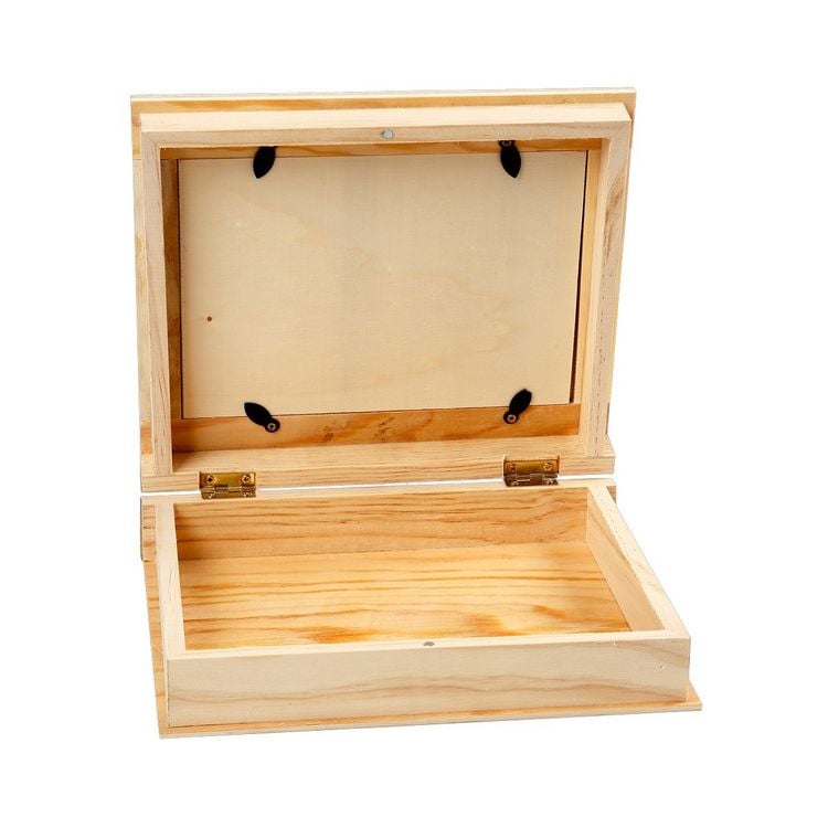 Produktbild: Creativ Company Schachtel in Buchform, Gr&ouml;&szlig;e 21,7x18 cm, Lochgr&ouml;&szlig;e 16x10,8 cm, Dicke 5,6 cm