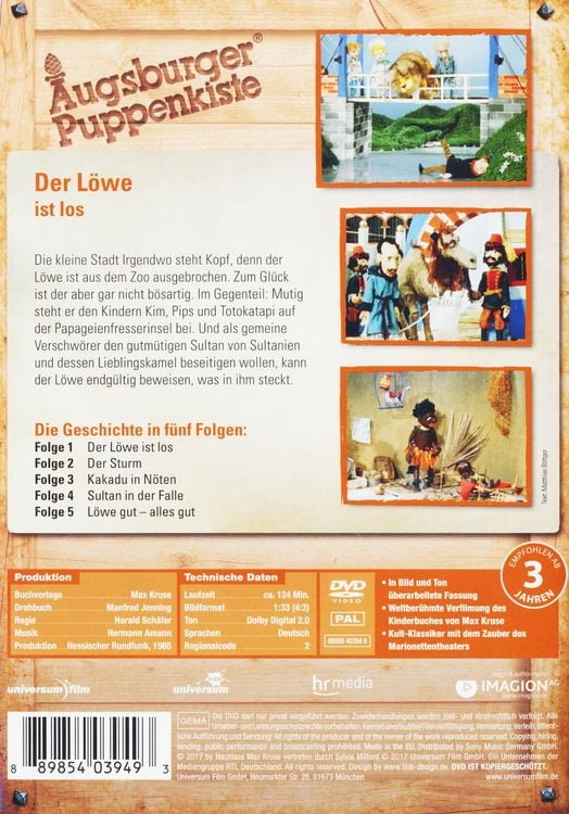 Produktbild: Der Löwe ist los - Augsburger Puppenkiste