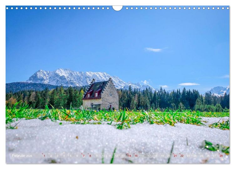 Produktbild: Garmisch Partenkirchen Land - Wasser und Berge sind Leben (Wandkalender 2026 DIN A3 quer), CALVENDO Monatskalender