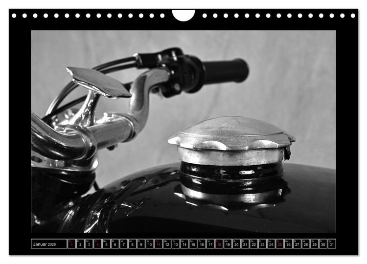 Produktbild: BMW R69S in schwarzweiss (Wandkalender 2026 DIN A4 quer), CALVENDO Monatskalender