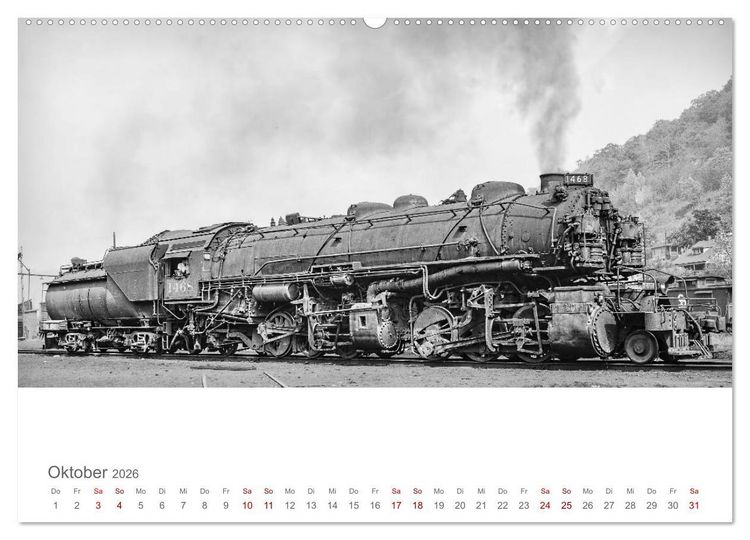 Produktbild: US-Dampflokomotiven (Wandkalender 2026 DIN A2 quer), CALVENDO Monatskalender